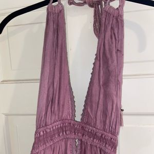 Plum beach maxi dress. Very cute with tiny bells on halter tie. Worn once!